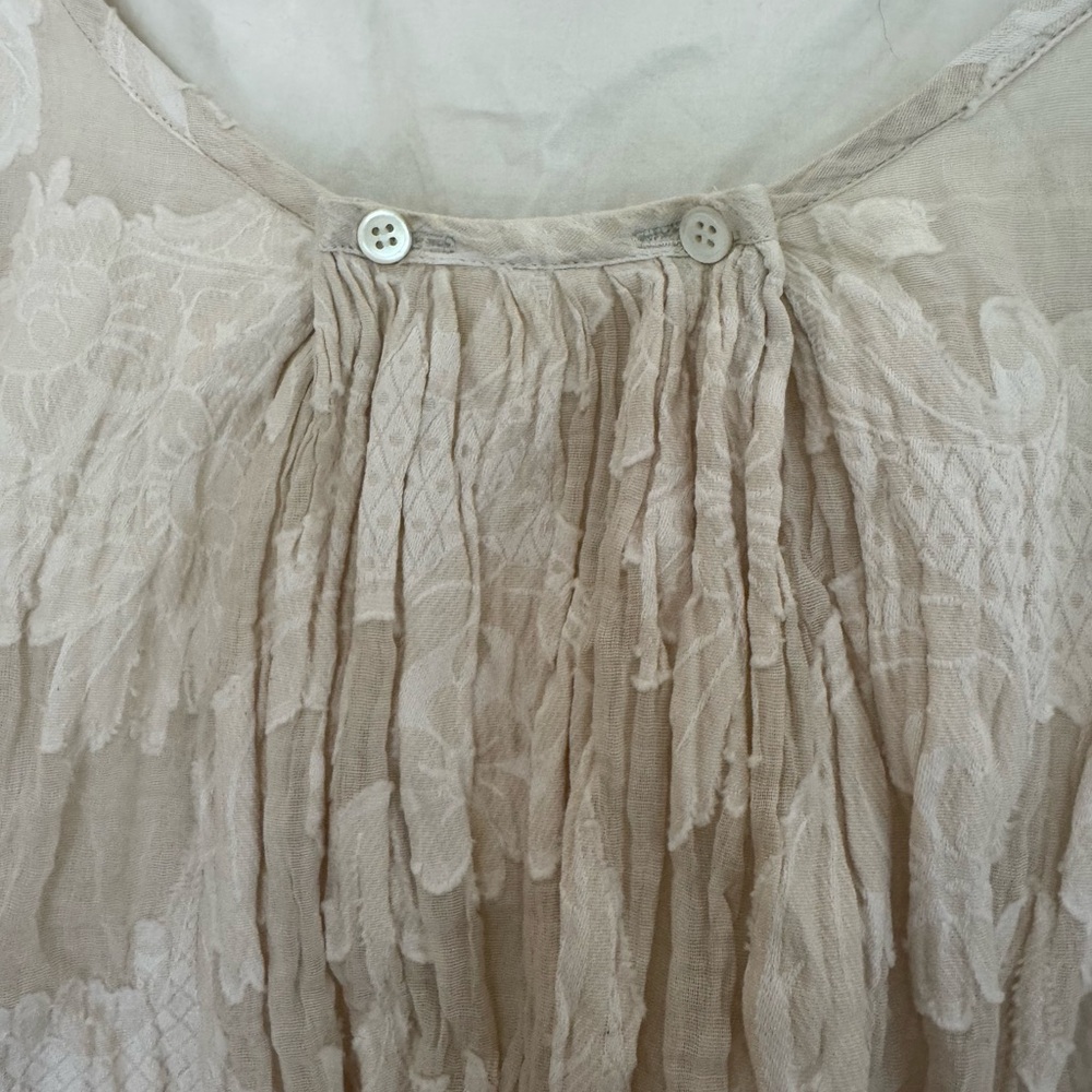 Piazza Sempione embossed ivory Women's Top - Picture 3 of 8